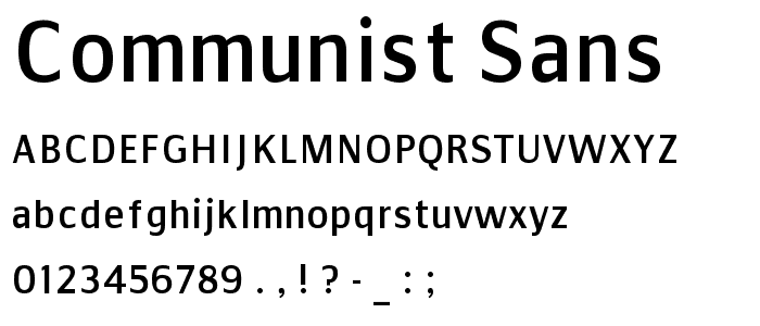 Communist Sans font